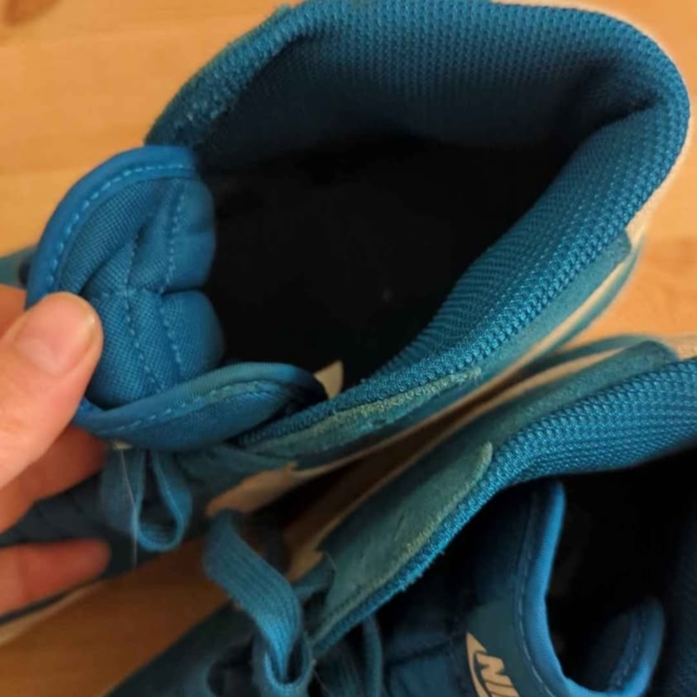 Nike Blue High-Top Sneakers with Padded Collar